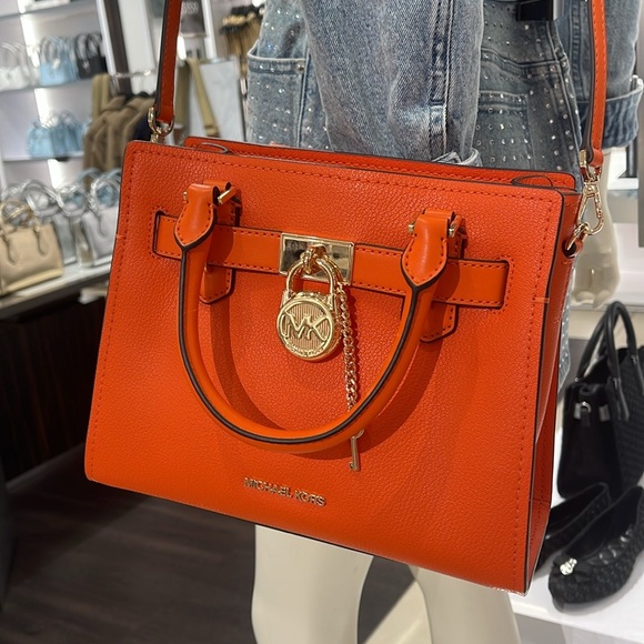 Michael Kors Hamilton Small Satchel Shoulder Crossbody Bag 
Poppy 
NWT - Picture 4 of 16